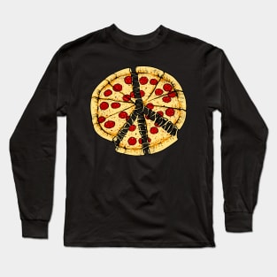 Pizza Peace Sign Pasta Lover Gift Long Sleeve T-Shirt